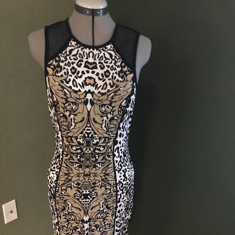 Animal print sleeveless dress